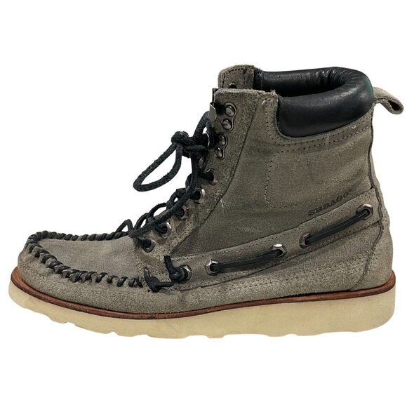 Sebago Shoreham Boots size 8 Taupe Westerly Moccasin Style Leather Ankle Utility main image 5